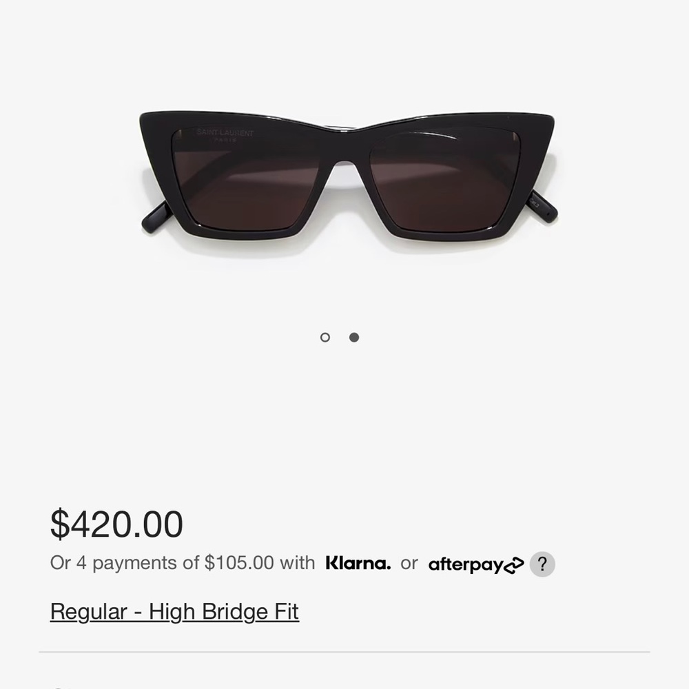 Saint Laurent Narrow Cat Eye Sunglasses